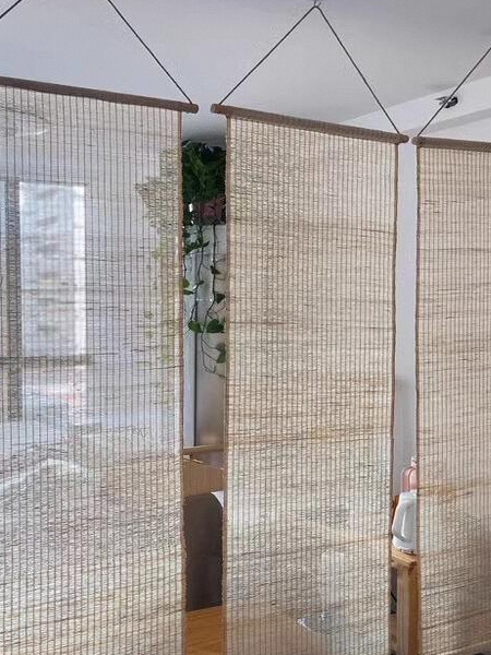 Partition Screen Divider - ستارة فاصلة لغرفة الشاي بدون ثقب،