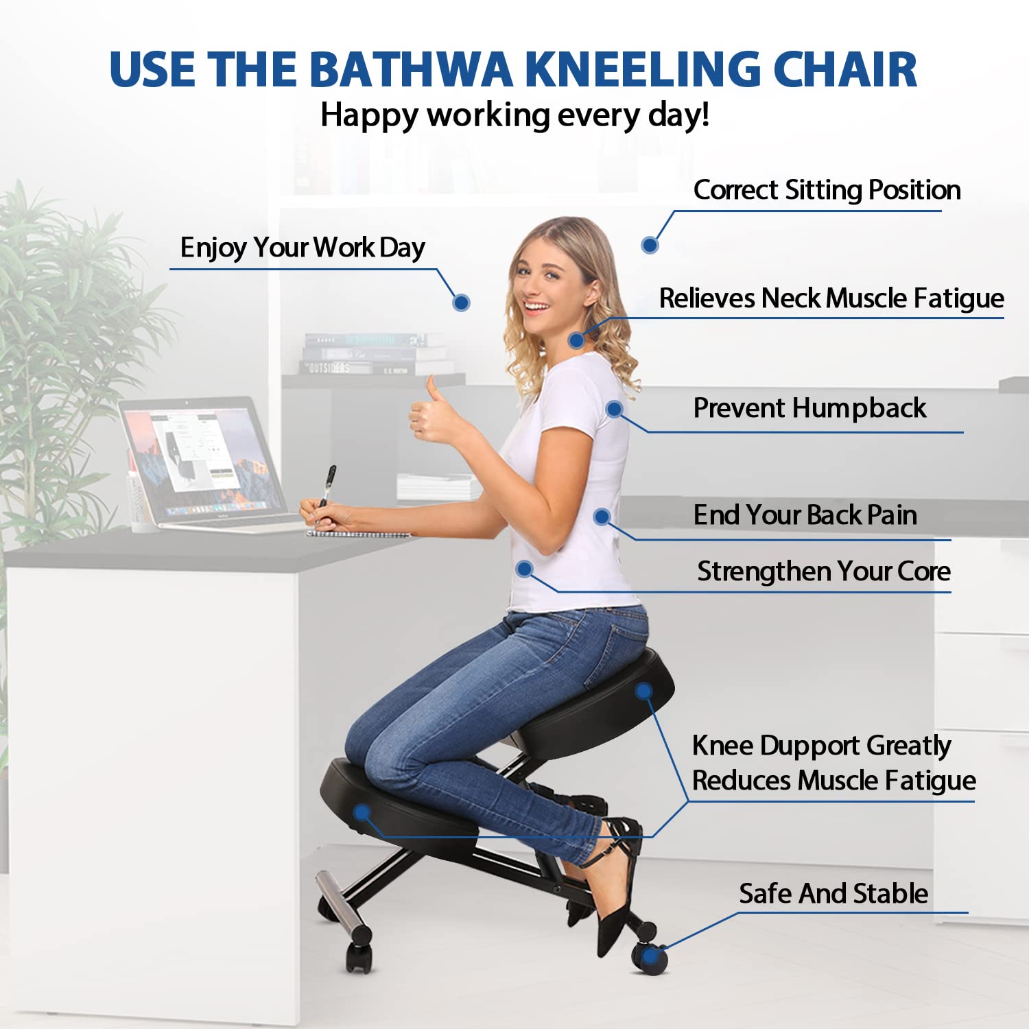كرسي للركوع مريح للمكتب، مقعد  - مراجعة Furniture Chairs For Office وسعره