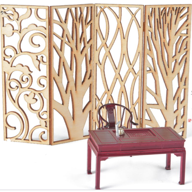 4 قطع من حواجز تقسيم خشبية مصغ - مراجعة Partition Screen Divider وسعره
