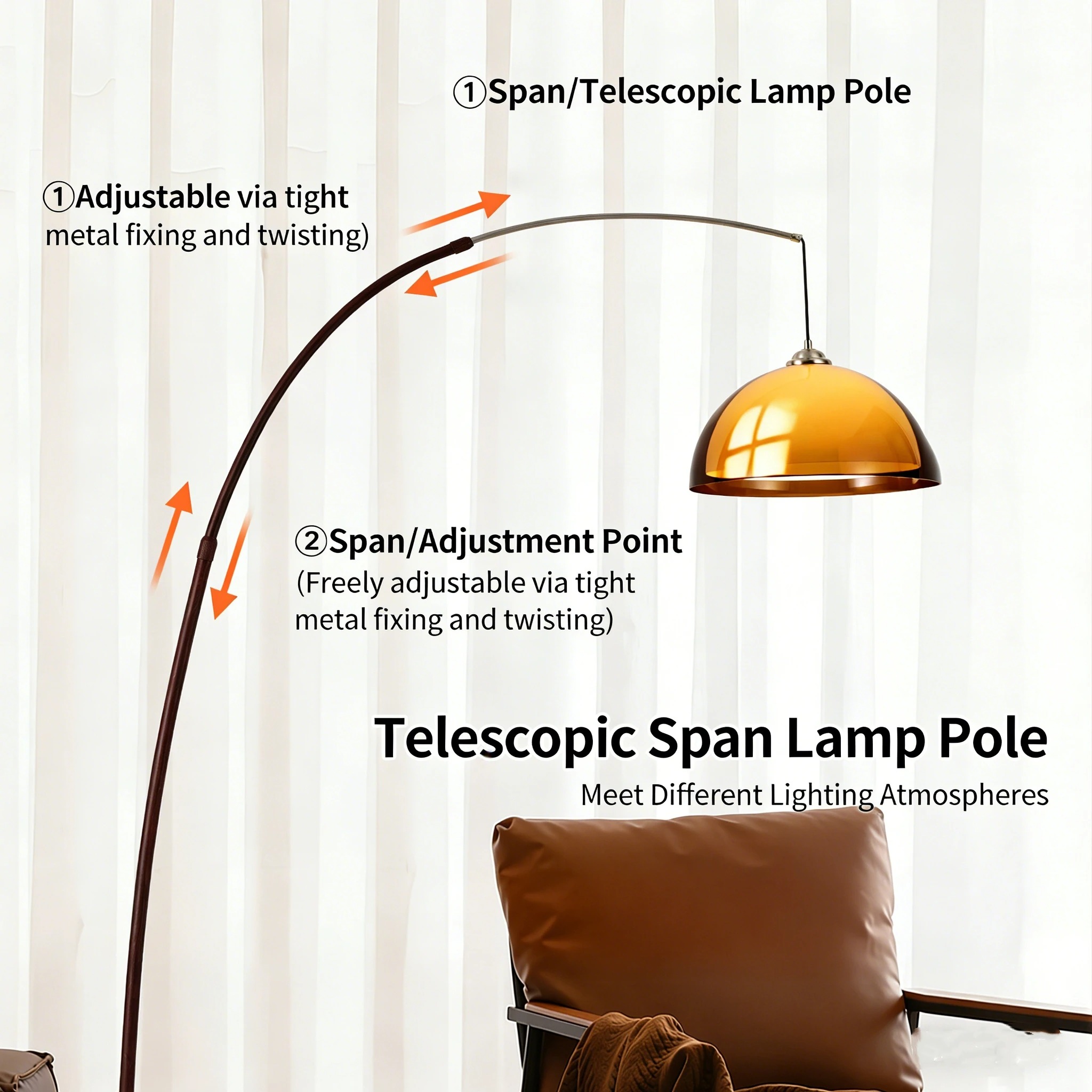 مصباح أرضي عصري بتصميم عتيق من - مراجعة Floor Lamp Arched وسعره