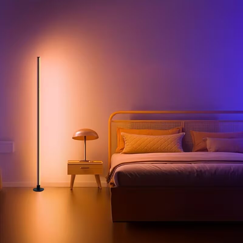 مصباح أرضي ركني LED بتقنية RGB - مراجعة Floor Lamp Arched وسعره