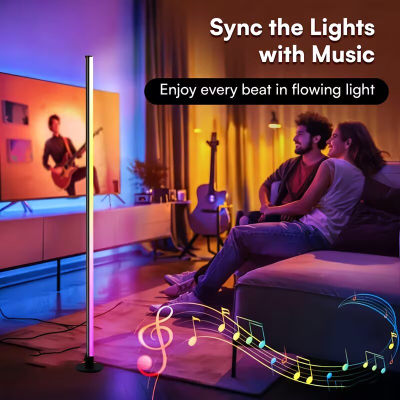 مصباح أرضي ركني LED بتقنية RGB - مراجعة Floor Lamp Arched وسعره